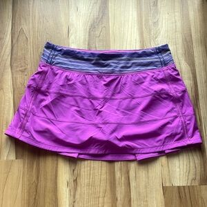 Lululemon pace rival skirt SZ 8 Ultra Violet Space Dye Twist Ultra Violet Multi